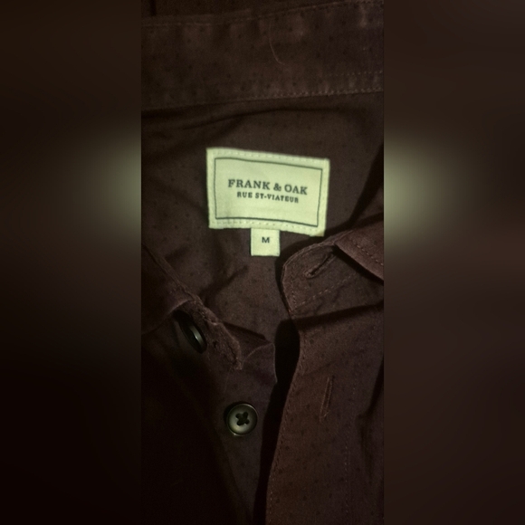 Frank & Oak Purple Casual Button Down Shirt with Modern Aesthetic - Picture 4 of 6